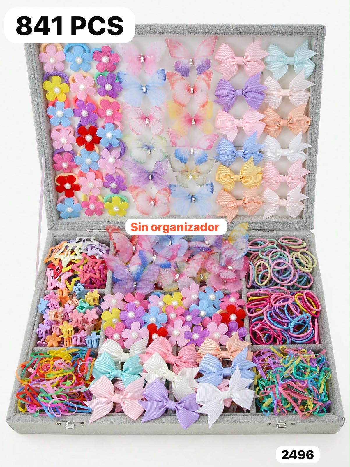 SET DE 841 PIEZAS DE ACCESORIOS DE CABELLO