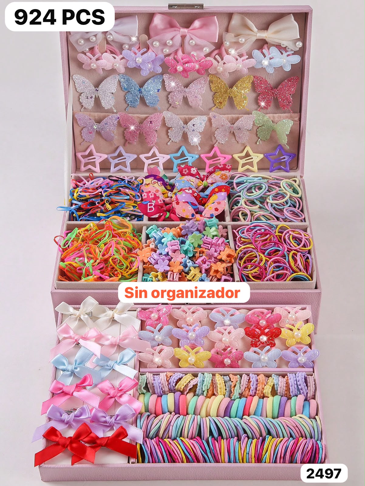 SET DE 924 PIEZAS DE ACCESORIOS DE CABELLO