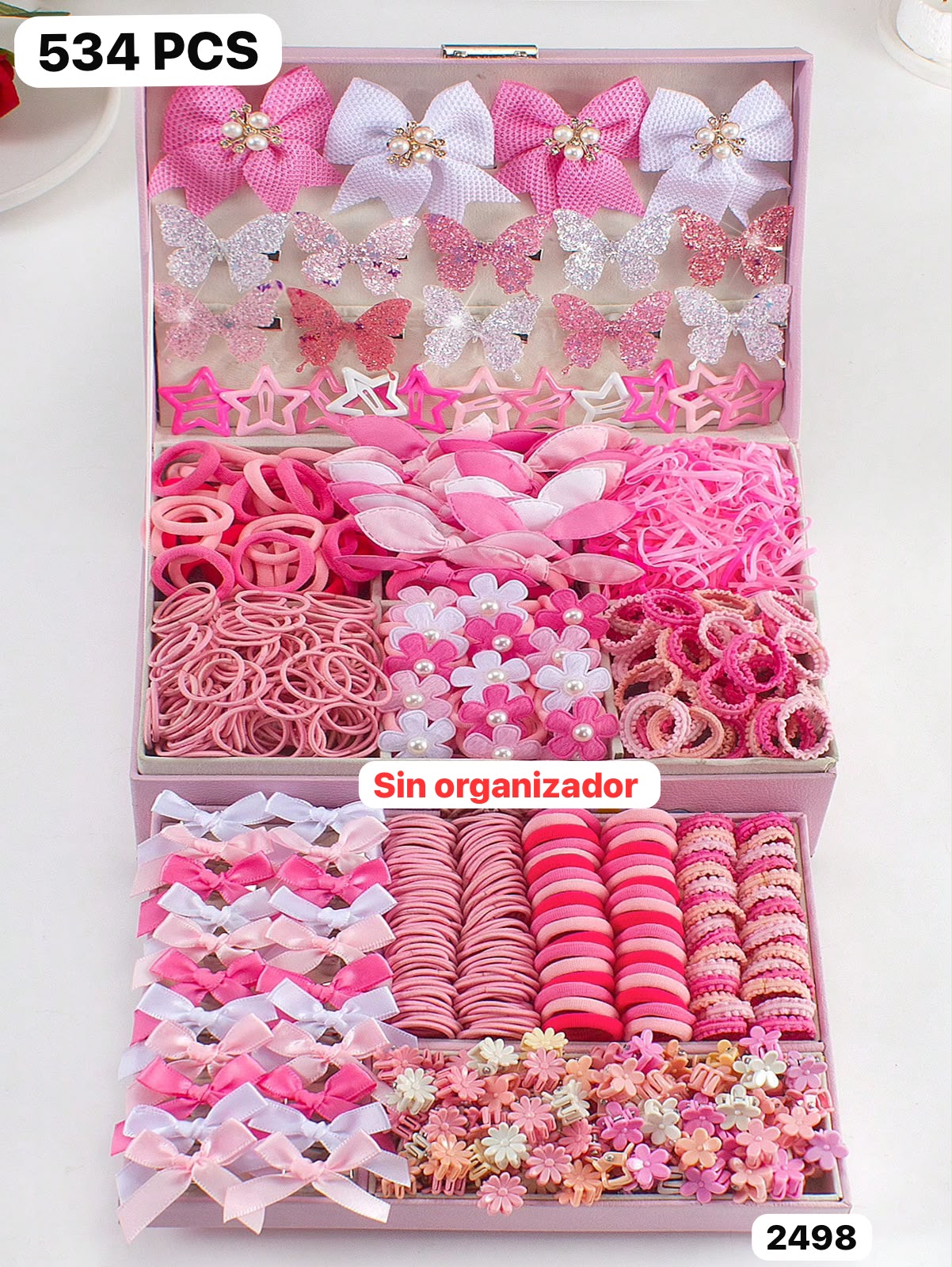 SET DE 534 PIEZAS DE ACCESORIOS DE CABELLO