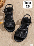 SANDALIAS NEGRAS DE NIÑA TALLA 26