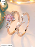 PAR DE ANILLOS DORADOS TALLA 8