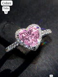ANILLO DE COBRE CON CORAZÒN ROSA TALLA 9
