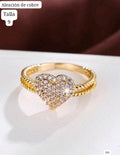 ANILLO DORADO CON CORAZÒN TALLA 9