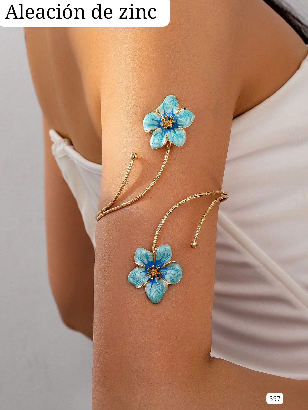BRAZALETE DE FLORES CELESTES