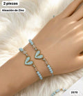 SET DE 2 PULSERAS CELESTE DE CORAZON