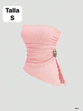 BLUSA ROSA MAMON CORTA ESTILO TOP DE MUJER