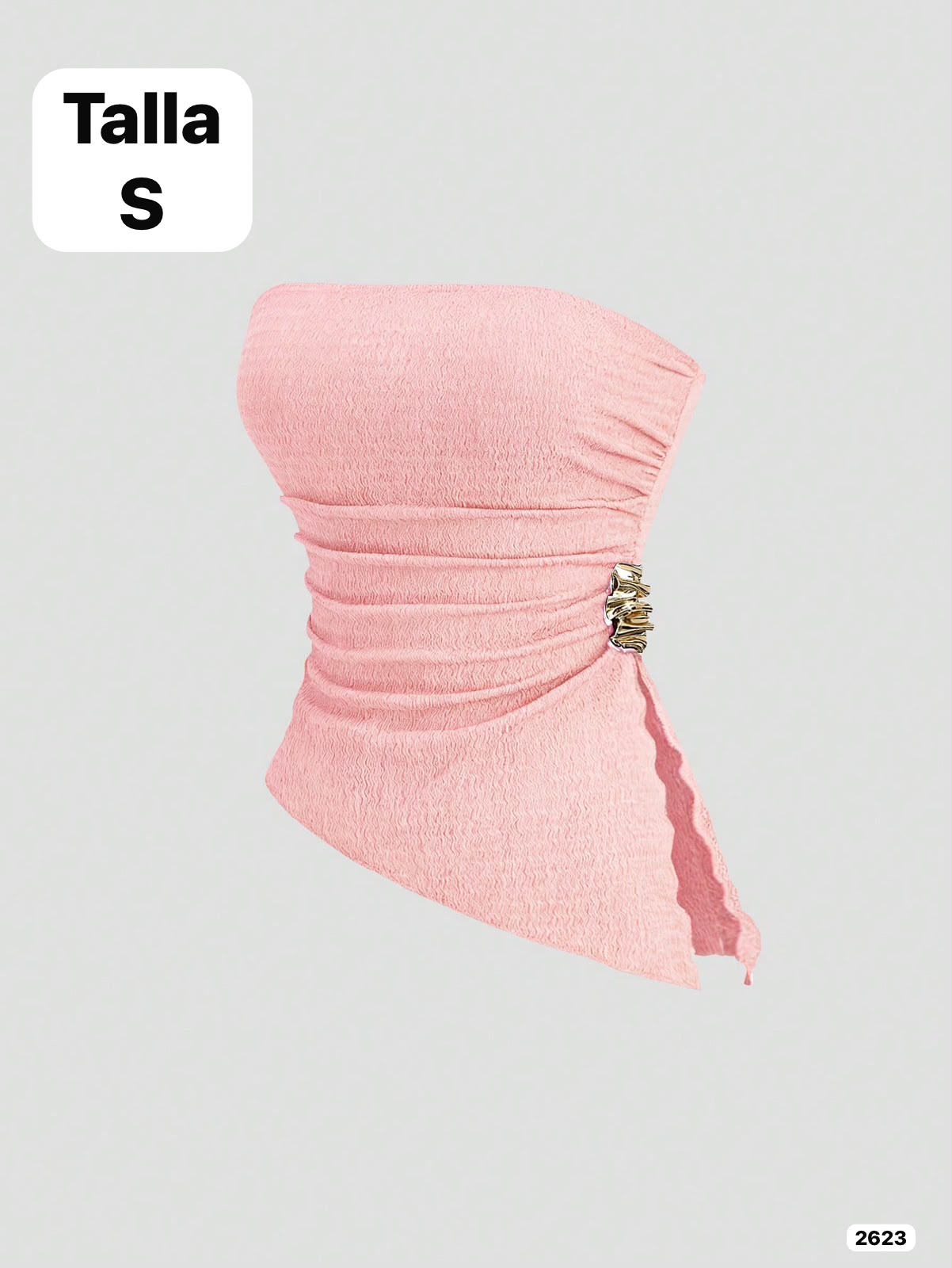 BLUSA ROSA MAMON CORTA ESTILO TOP DE MUJER
