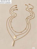 SET DE 3 CADENAS DORADAS DE MUJER