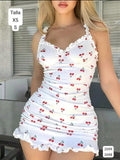 VESTIDO CORTO CON CEREZAS