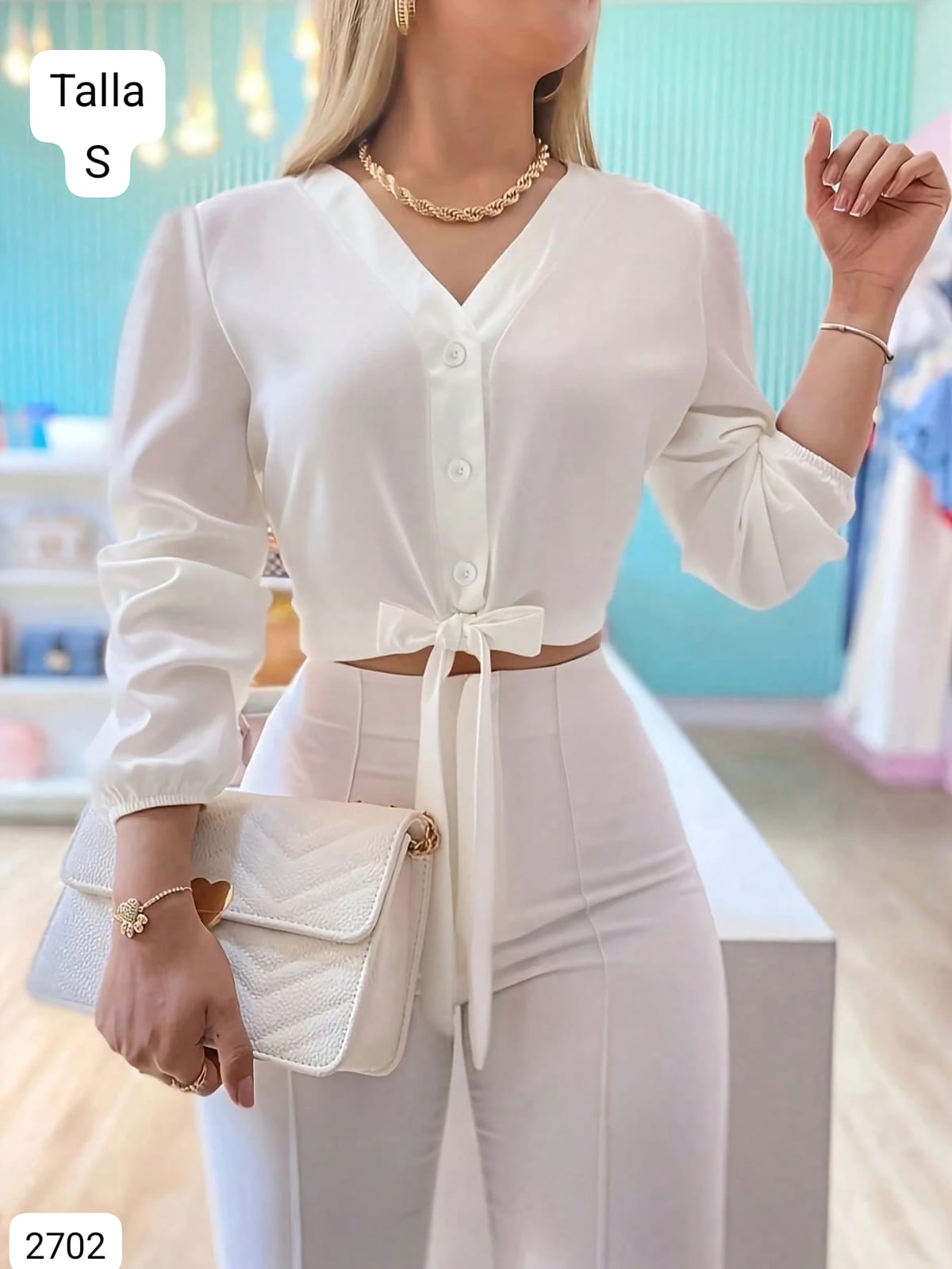 BLUSA BLANCA DE MUJER