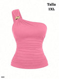 BLUSA ROSA DE UNA MANGA
