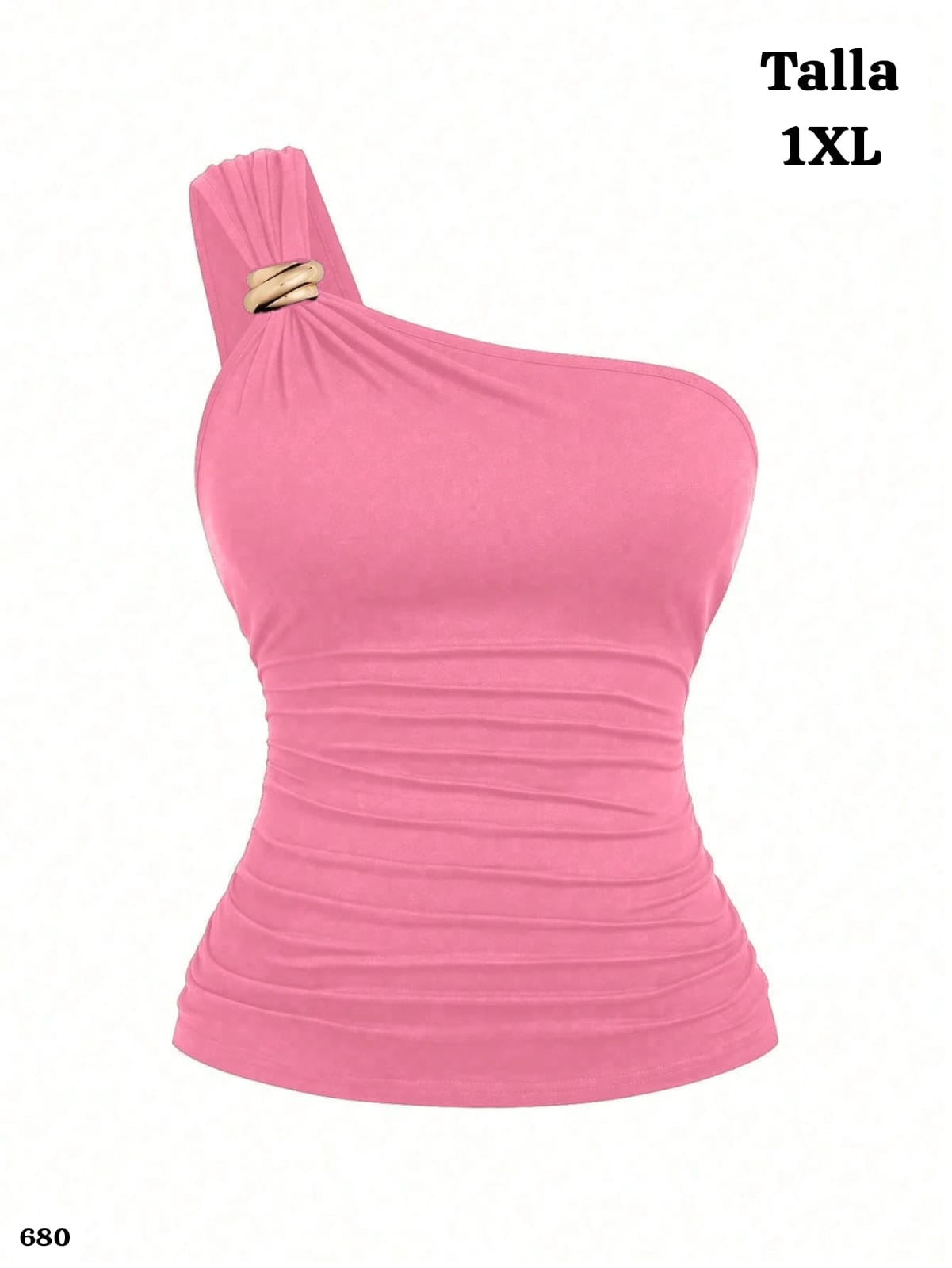 BLUSA ROSA DE UNA MANGA