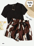 CONJUNTO DE SHORT Y CAMISA NEGRA