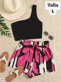 CONJUNTO DE SHORT Y TOP DE MUJER