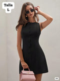 VESTIDO CORTO NEGRO DE MUJER