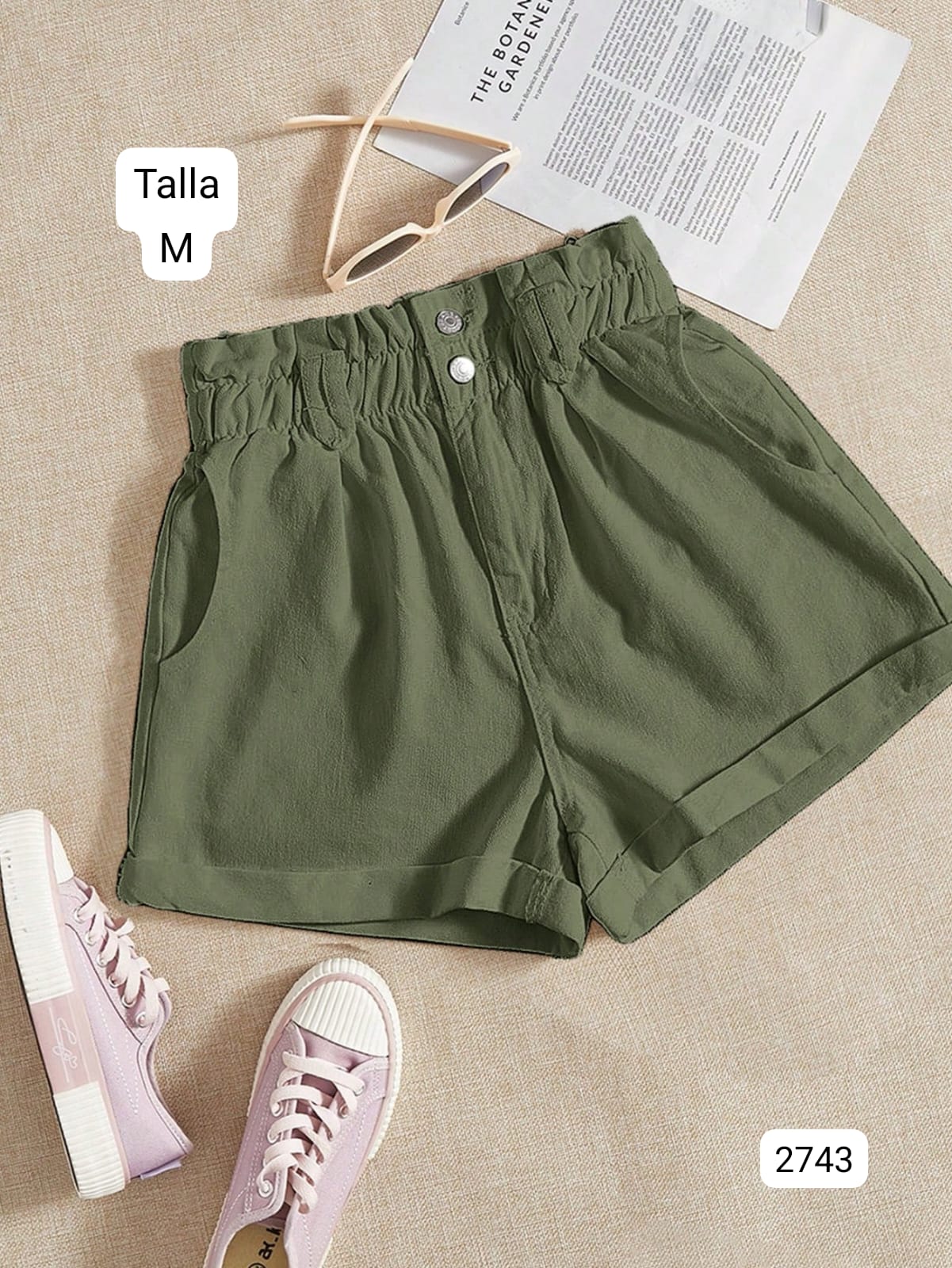 SHORT VERDE DE MUJER