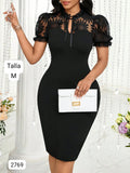 VESTIDO CORTO NEGRO DE MUJER