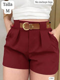 SHORT ROJO VINO DE MUJER