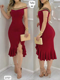 VESTIDO LARGO Y PEGADO