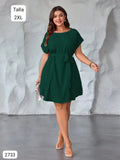 VESTIDO VERDE LARGO DE MUJER