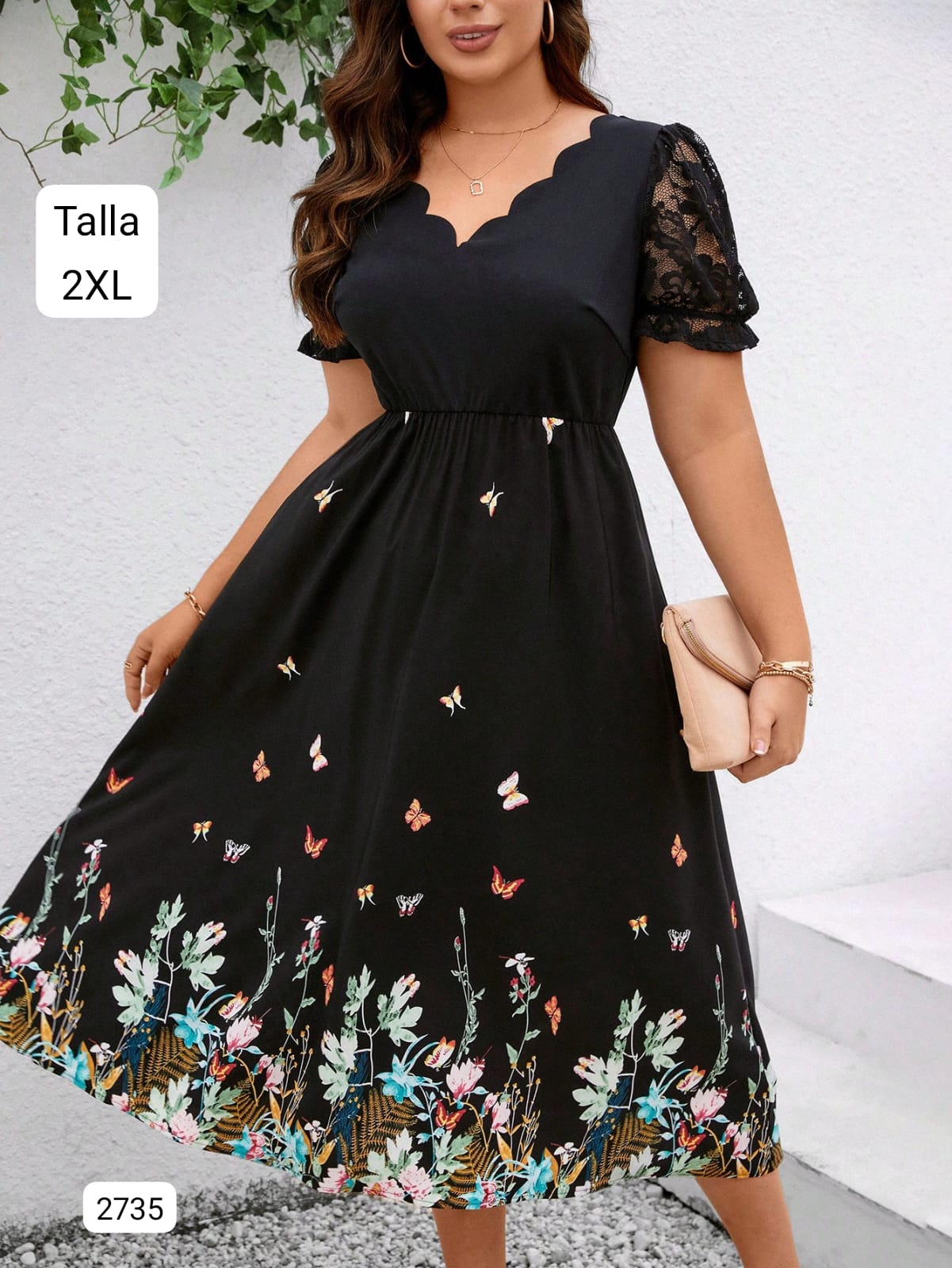 VESTIDO LARGO NEGRO DE MUJER