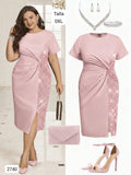 VESTIDO LARGO ROSA DE MUJER
