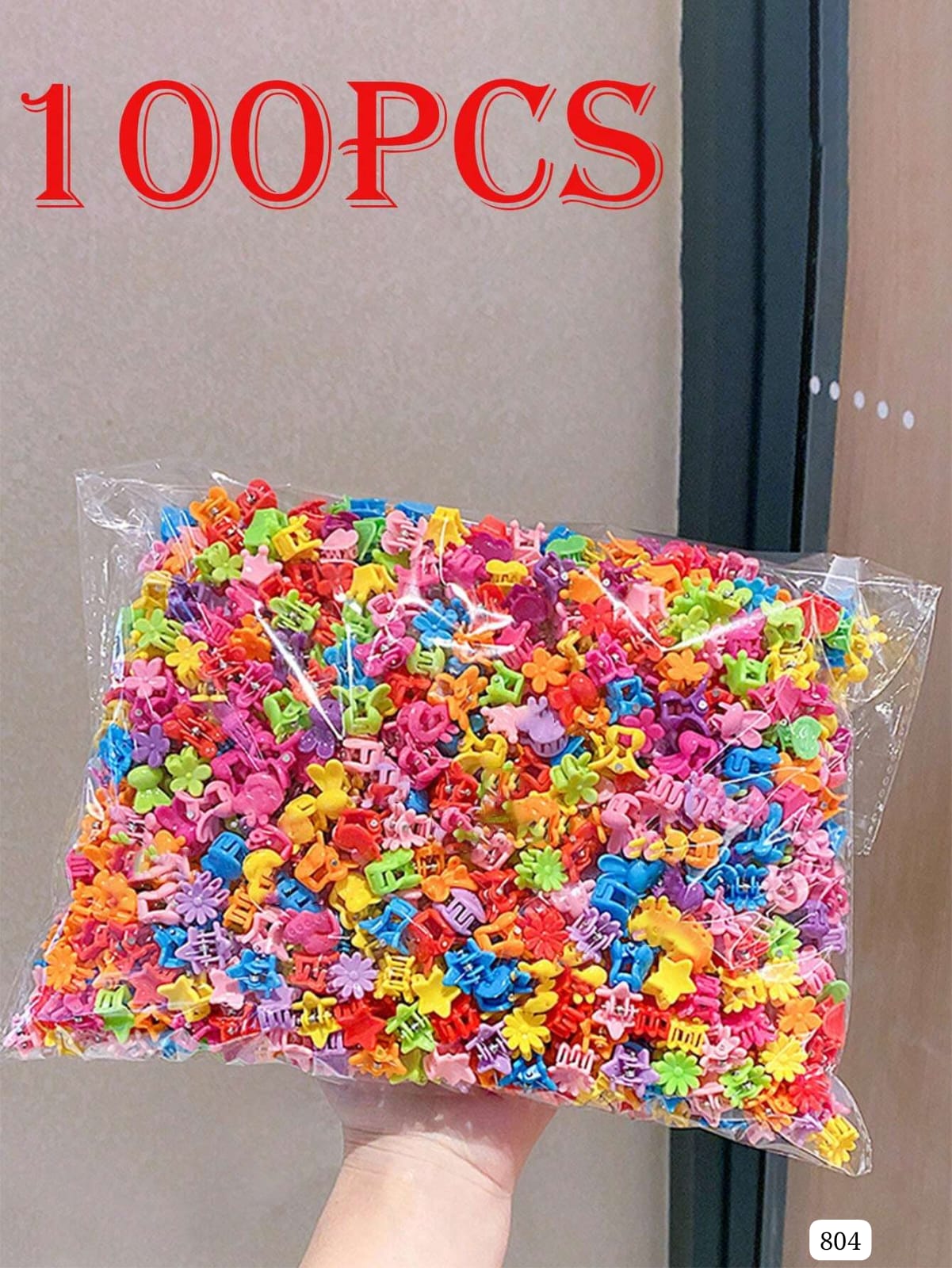 100 PIEZAS DE MINIGANCHITOS DE PELO