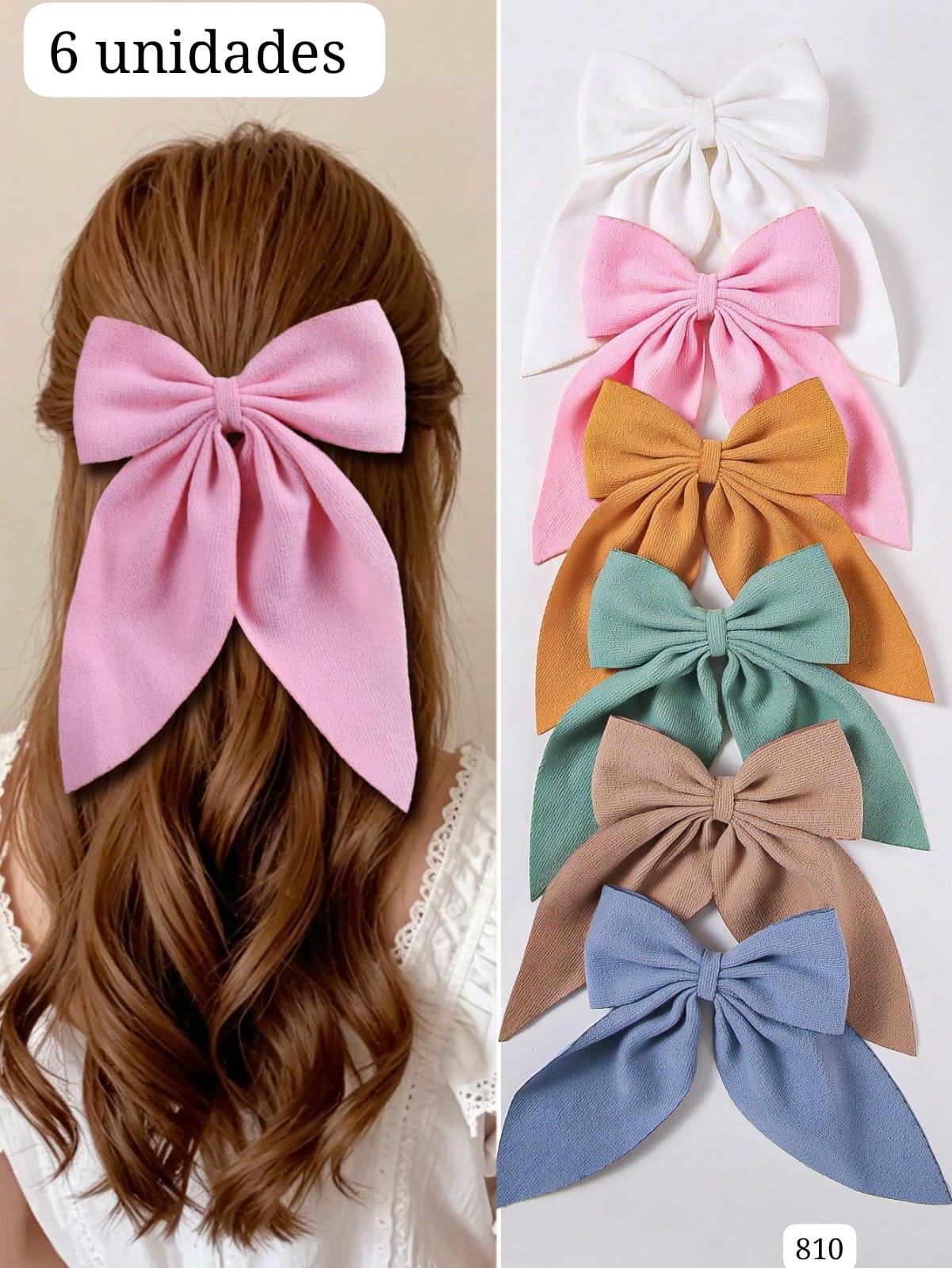 6 UNIDADES DE GANCHOS DE PELO