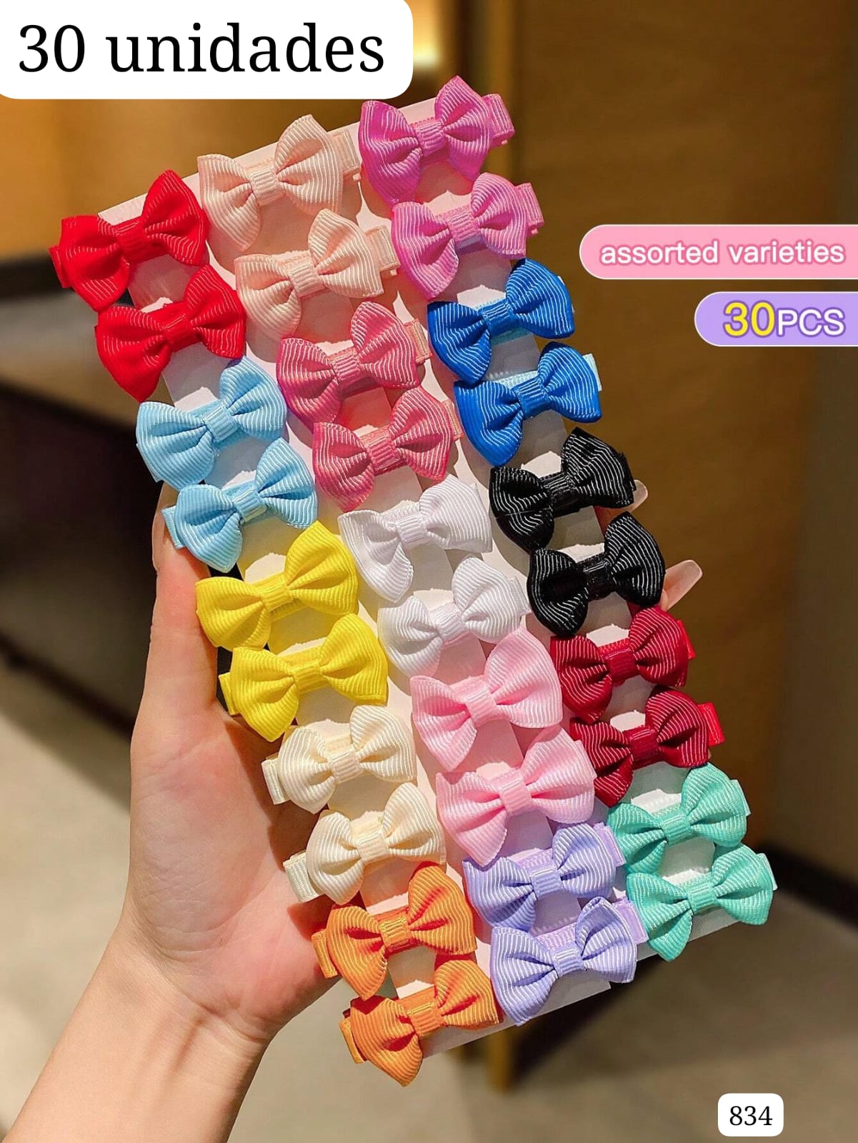 30 GANCHITOS CHIQUITOS DE COLORES