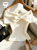 BLUSA BEIGE CON CHONGO AL FRENTE