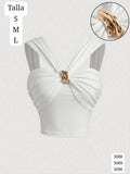 BLUSA ESTILO TOP BLANCO DE MUJER