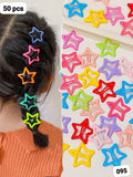 50 PCS DE GANCHITOS DE ESTRELLA PARA CABELLO