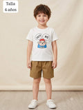 CONJUNTO DE SHORT Y CAMISA BLANCA DE NIÑO