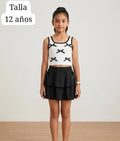 CONJUNTO DE FALDA NEGRA DE NIÑA