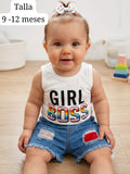CONJUNTO DE SHORT CON PARCHES DE NIÑA
