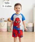 CONJUNTO DEL HOMBRE ARAÑA DE SHORT DE NIÑO