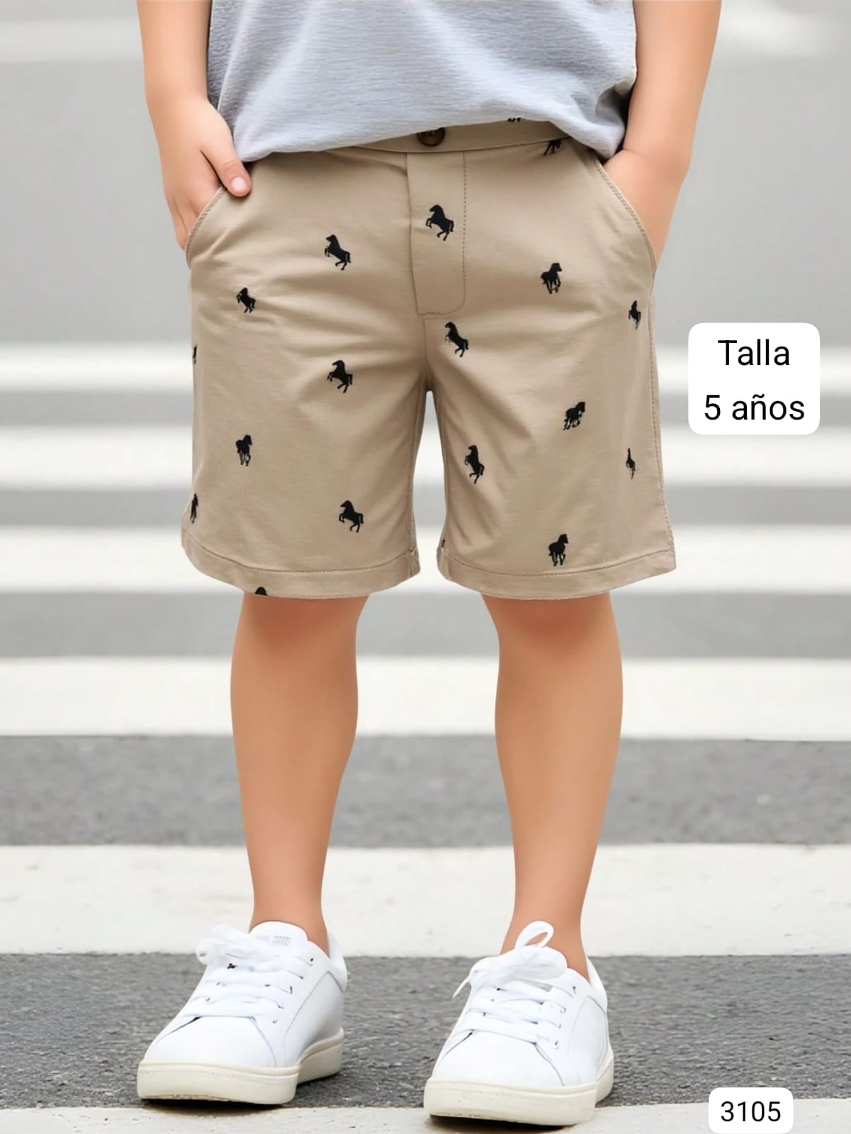 SHORT COLOR KAKI DE NIÑO