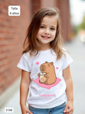 CAMISA BLANCA DE CAPIBARA DE NIÑA