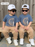 CONJUNTO DE CAMISA Y PANTALON KAKI DE NIÑO
