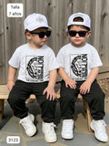 CONJUNTO DE CAMISA BLANCA Y PANTALON NEGRO DE NIÑO