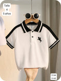 CAMISA SPORT BLANCO CON NEGRO DE 2 BOTONES DE NIÑO