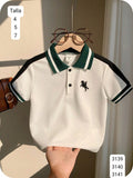 CAMISA SPORT BLANCO CON VERDE DE 2 BOTONES DE NIÑO