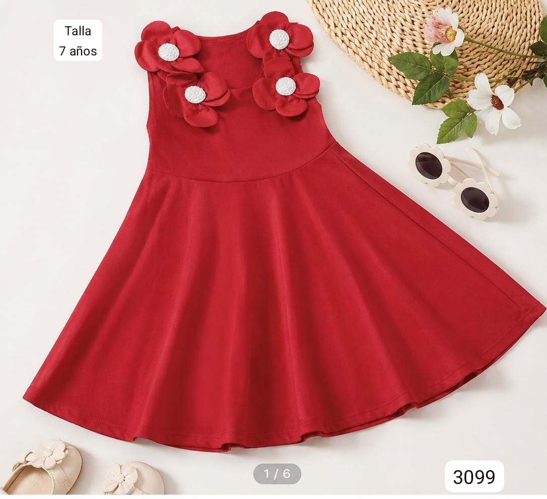 VESTIDO ROJO DE NIÑA