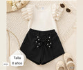 CONJUNTO DE SHORT NEGRO DE NIÑA