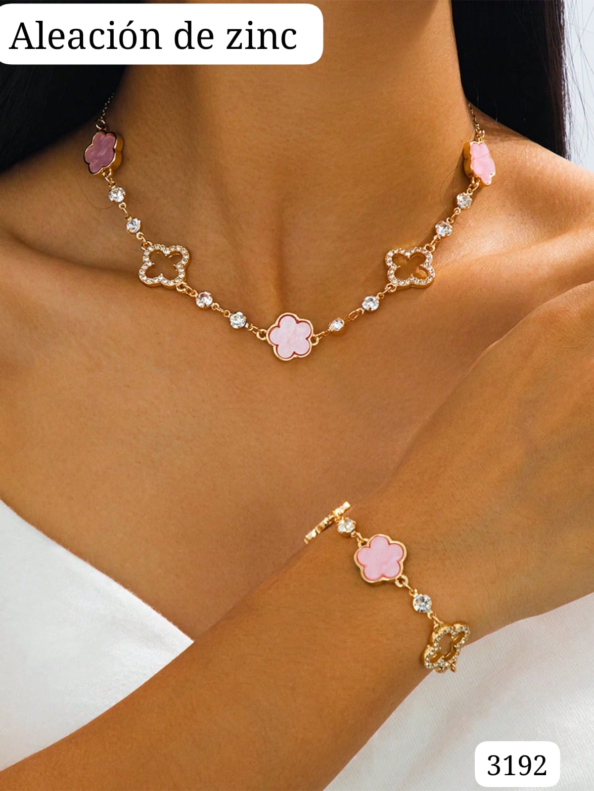 SET DE CADENA Y PULSERA DE DAMA