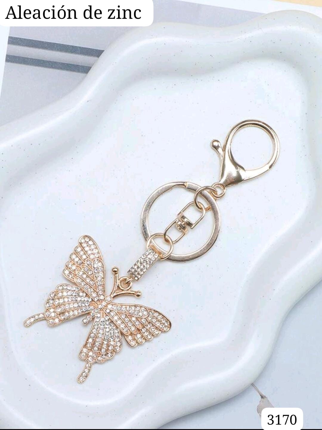 LLAVERO DORADO DE MARIPOSA