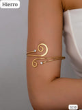 BRAZALETE DORADO TIPO OLAS