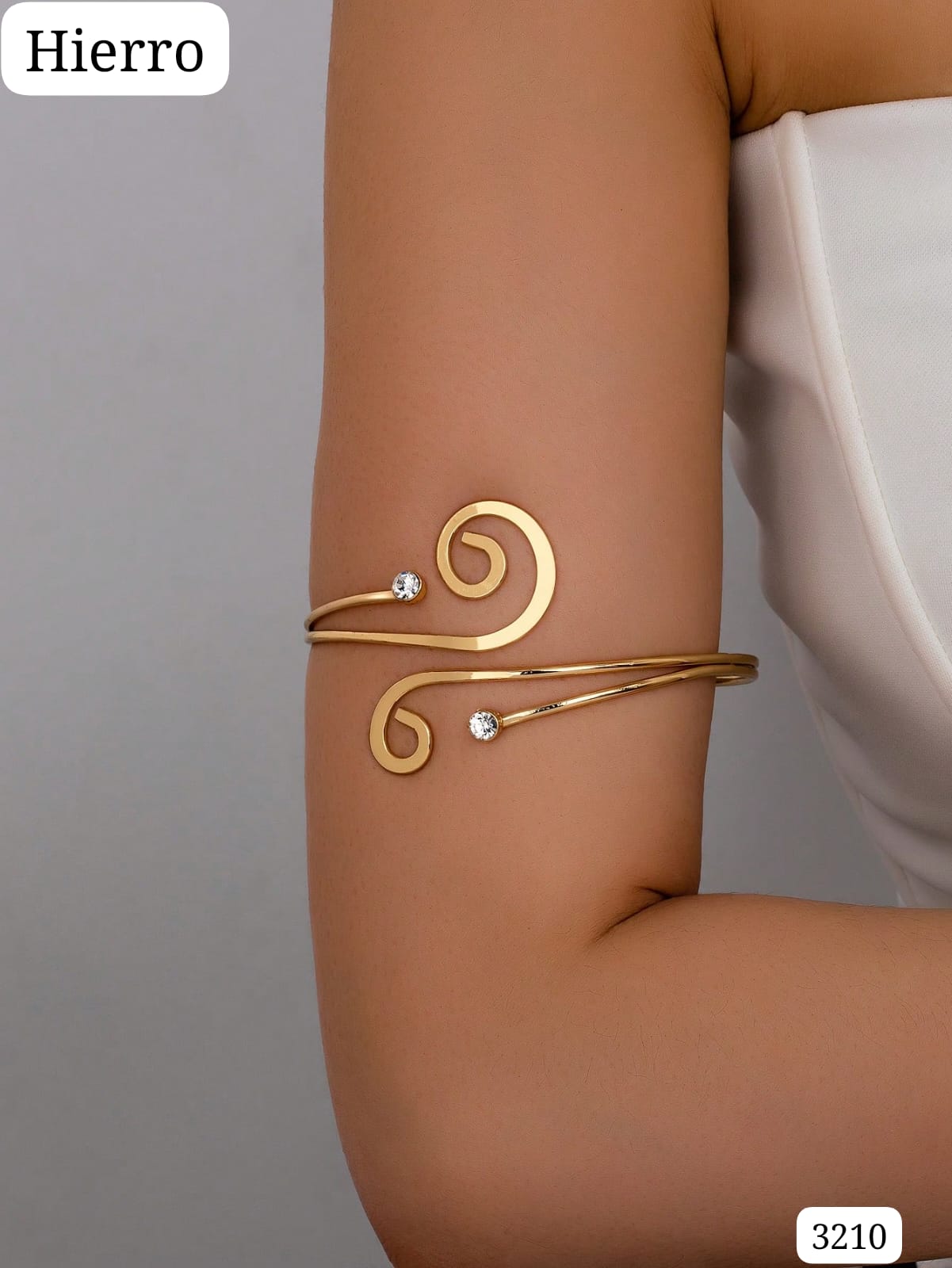 BRAZALETE DORADO TIPO OLAS
