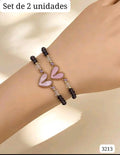 SET DE 2 PULSERAS MORADAS