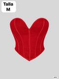 TOP ESTILO CORAZÓN ROJO DE MUJER